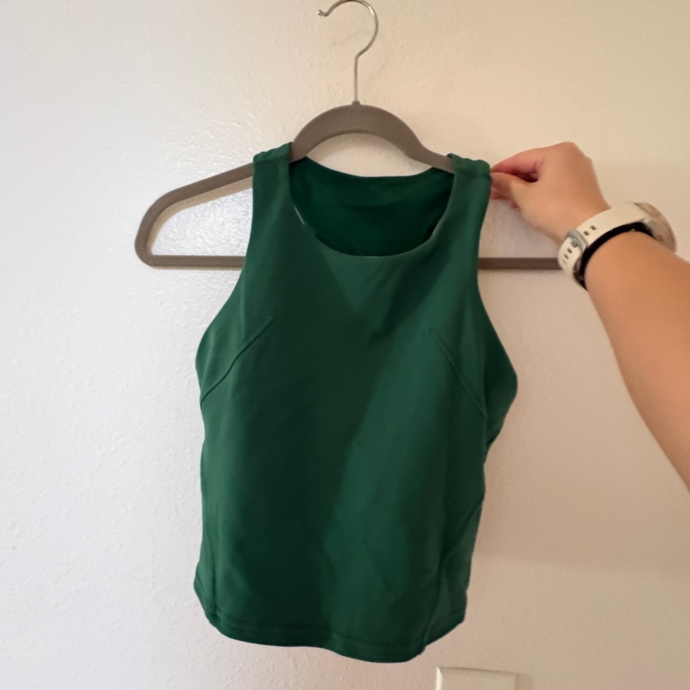 Lululemon Athletics Wunder Train Forest Green Racerback Tank